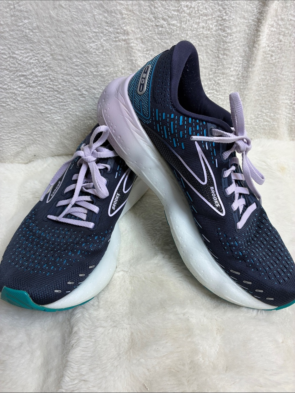 Brooks Navy with Lilac and Teal Women's Running Shoes